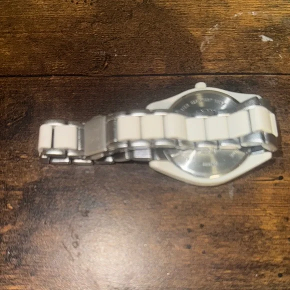 Anne Klein Silver and White Women's Watch - Picture 3 of 4